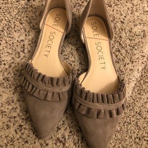 Sole society flats 6.5 gray